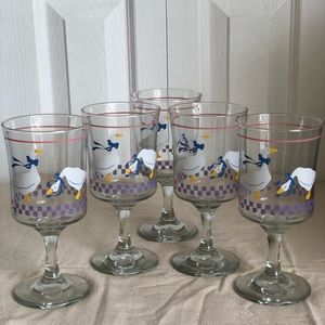 Libbey goose goblet style cups